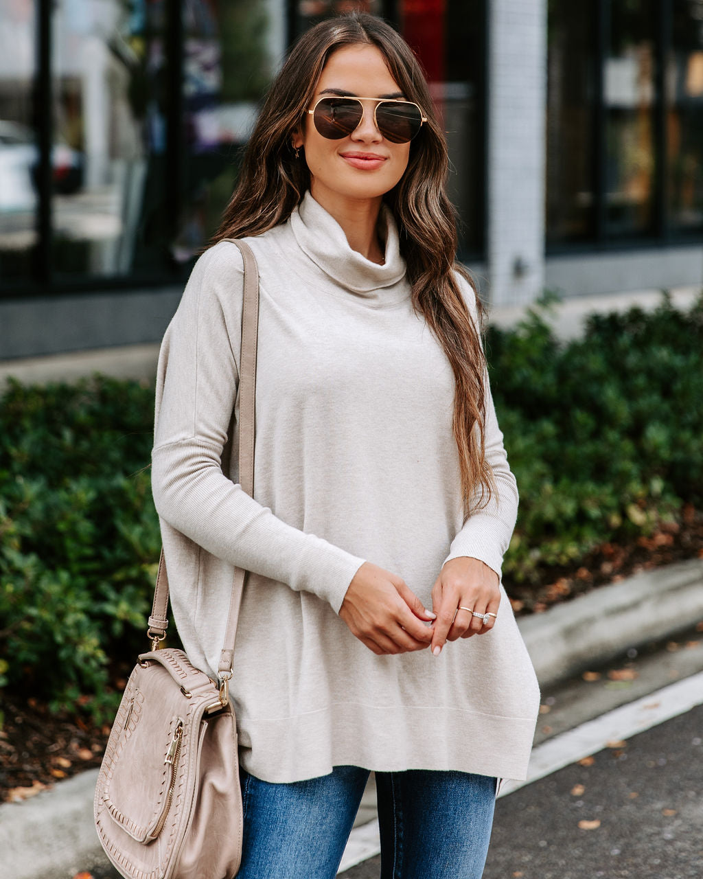The More The Merrier Cowl Neck Knit Sweater - Grey