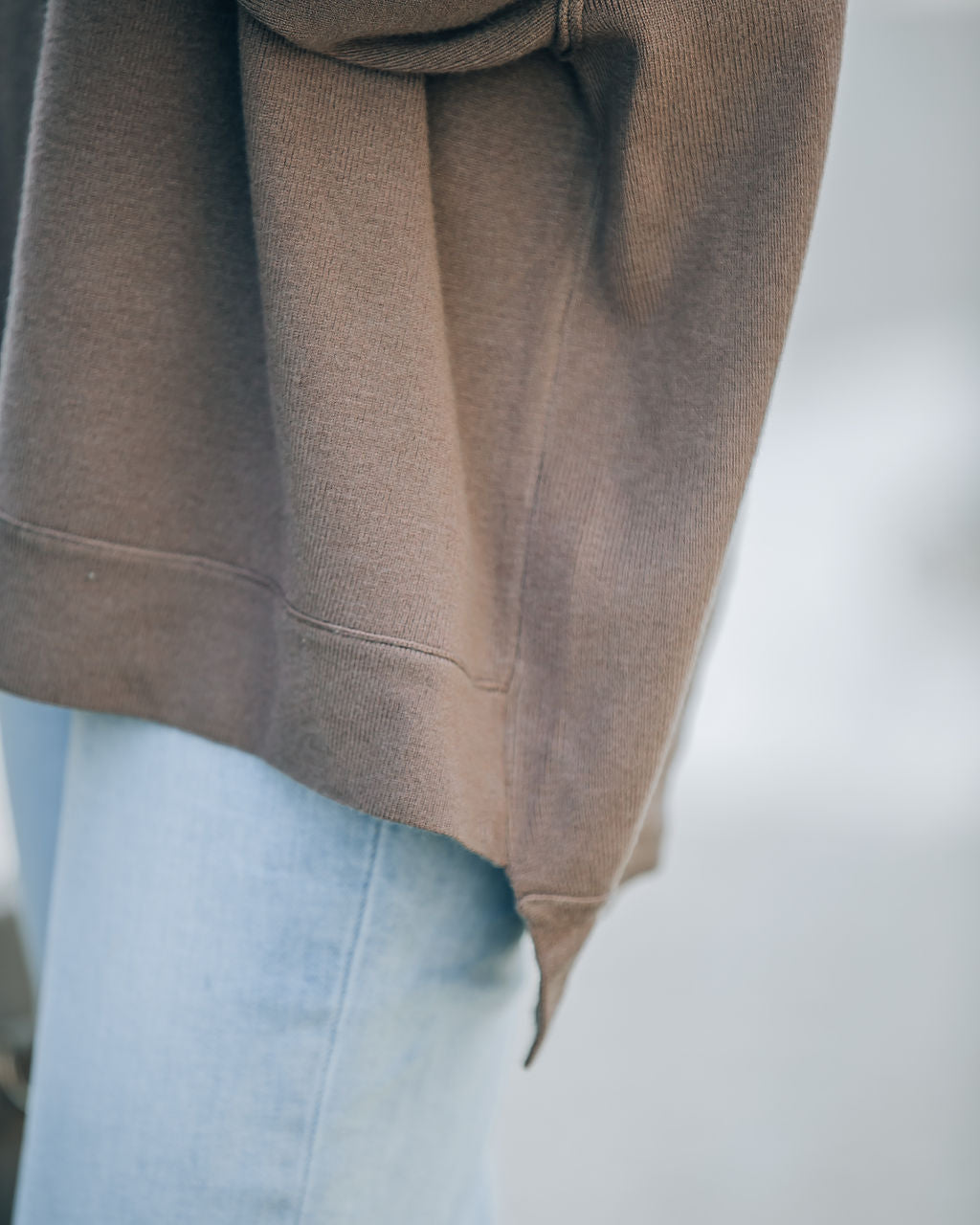 Running Errands Knit Oversized Pullover Sweater - Chocolate