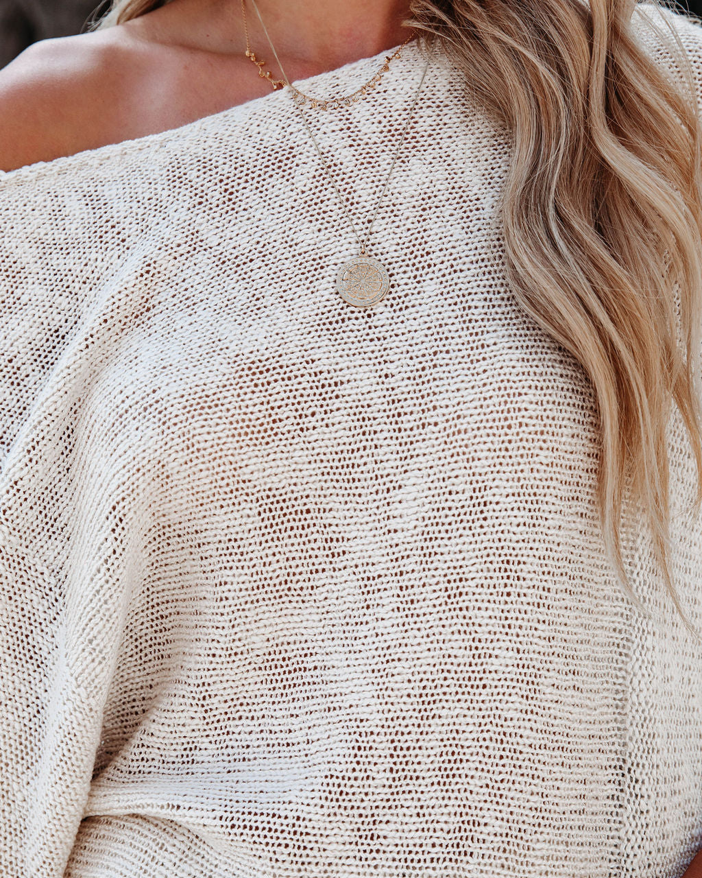 Unstoppable Me Dolman Knit Sweater - Cream - SALE