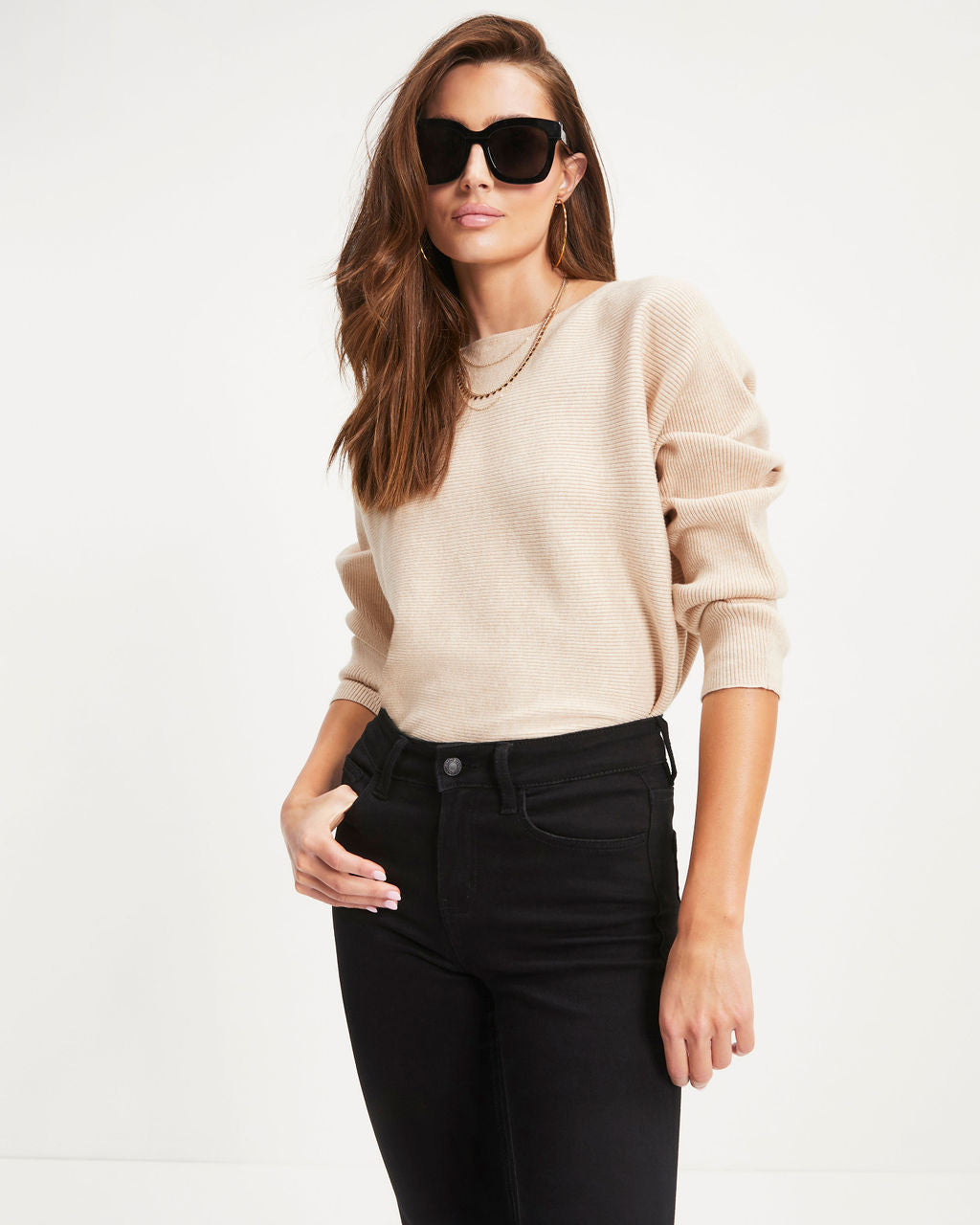Kerry Ribbed Pullover Sweater - Oatmeal