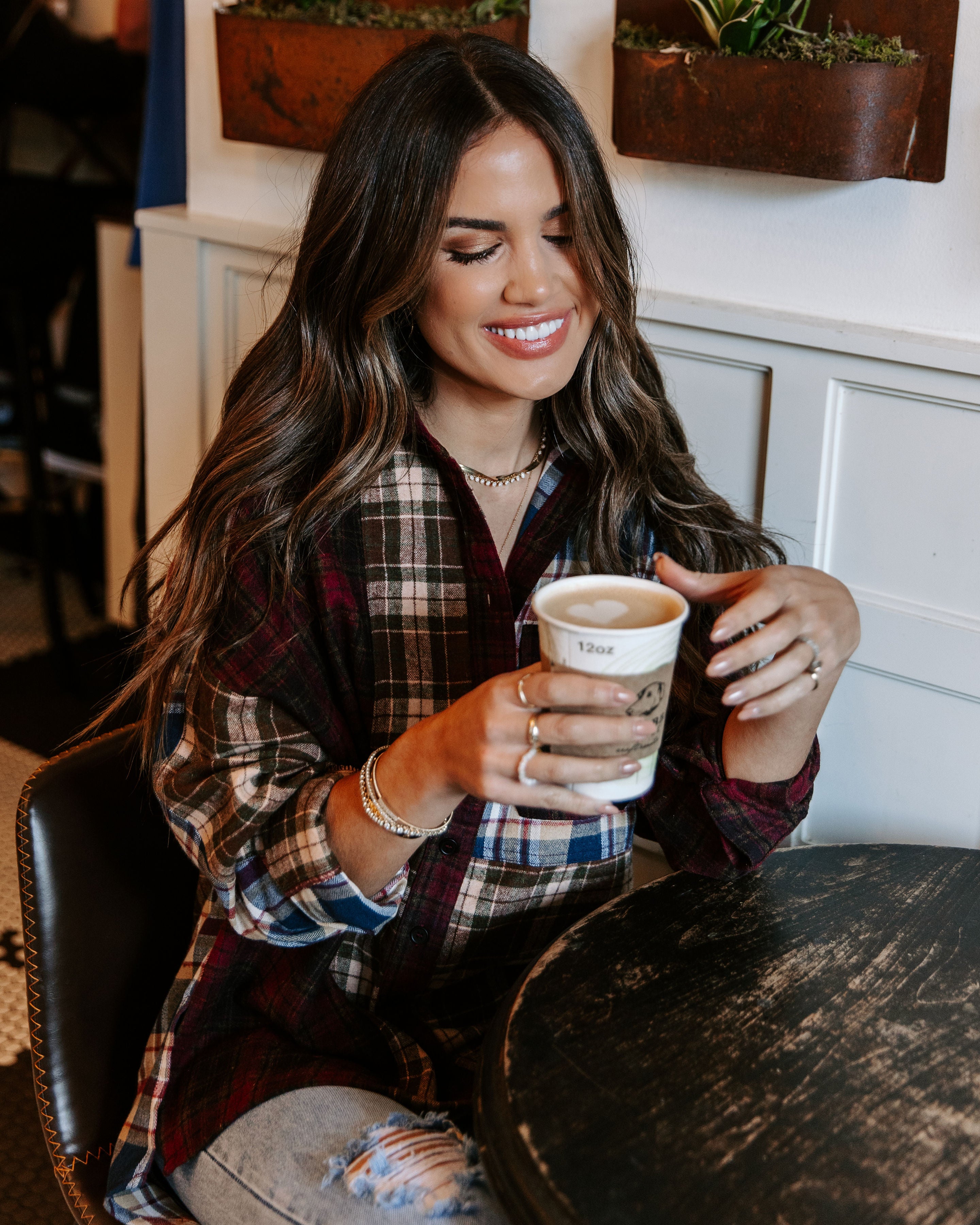 Ashland Plaid Button Down Top