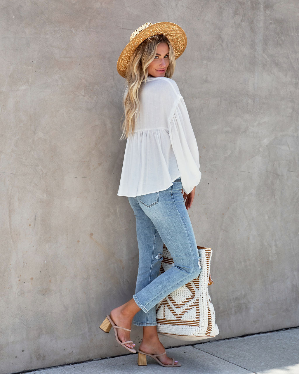 Crescencia Embroidered Top - White - FINAL SALE