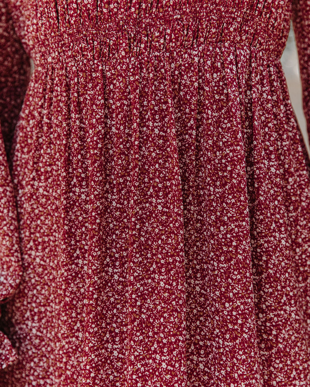 Sylvie Floral Shirred Midi Dress