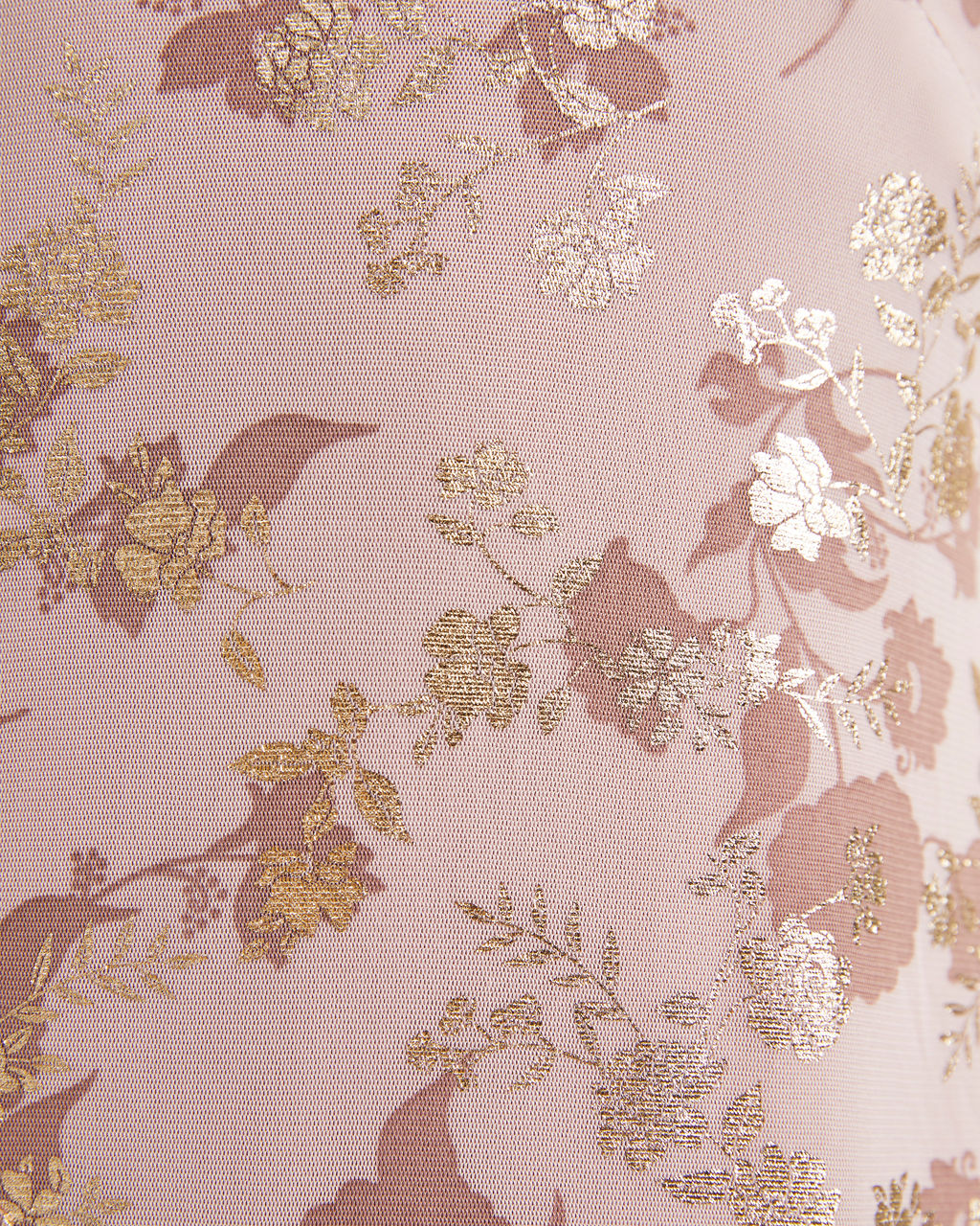 Earned It Floral Metallic Slit Maxi Dress - Mauve