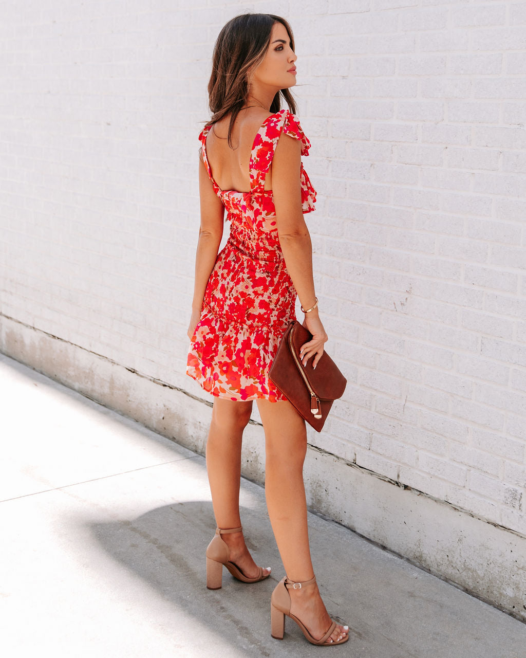 Lolita Floral Smocked Tie Mini Dress - FINAL SALE