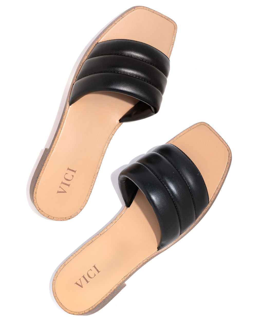 Skye Padded Square Toe Sandal - Black - FINAL SALE