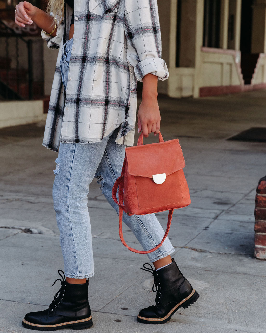 Claudette Crossbody Backpack - Cinnamon - SALE