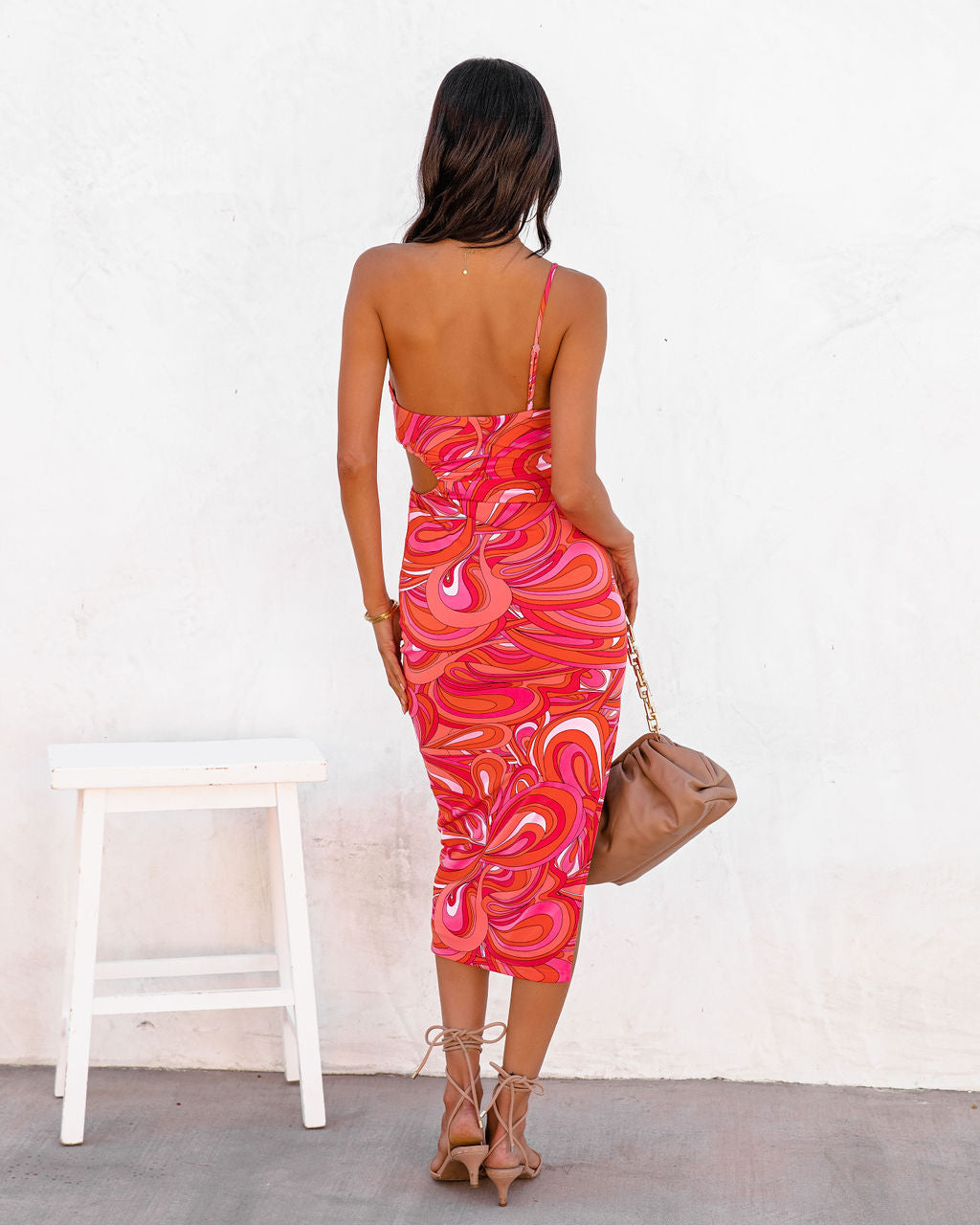 Ricci One Shoulder Cutout Midi Dress - FINAL SALE