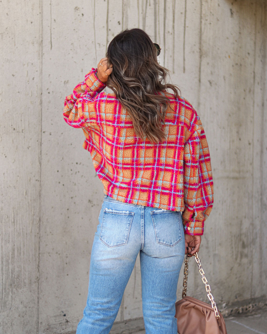 Murphy Plaid Teddy Jacket