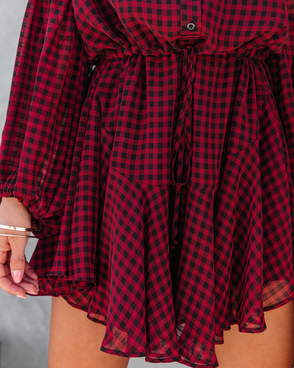 Manchester Adjustable Balloon Sleeve Dress