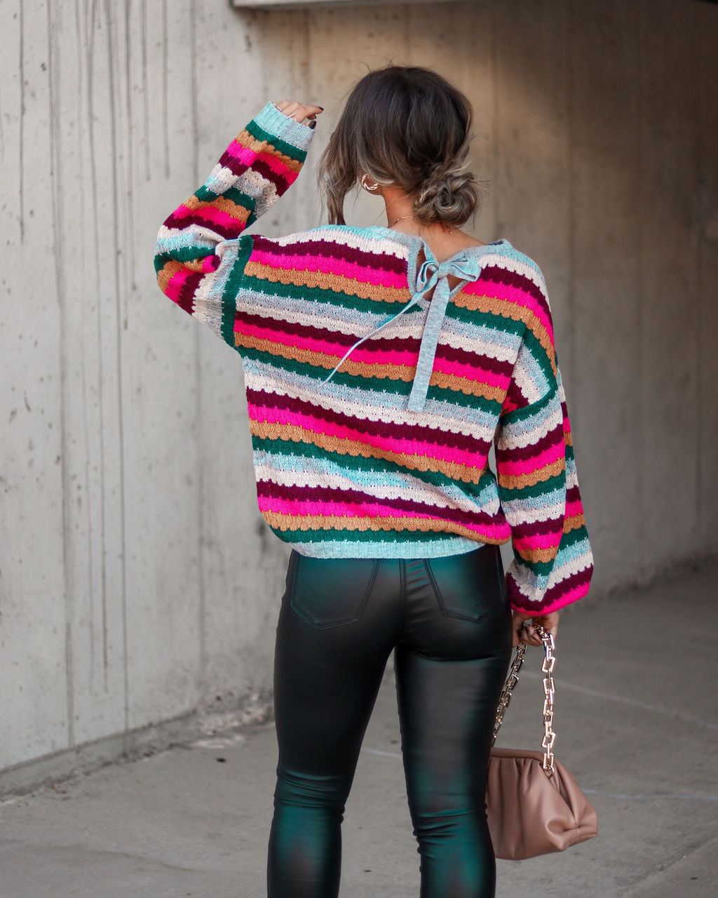 Wherever You Go Knit Stripe Pullover Sweater