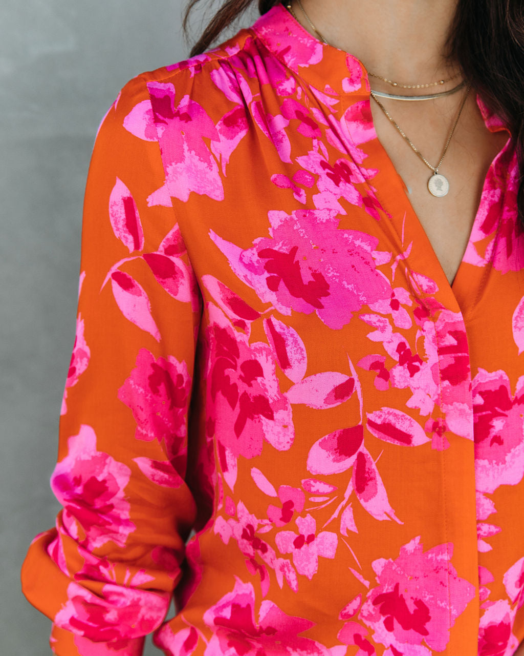 Bibiana Floral Button Down Top