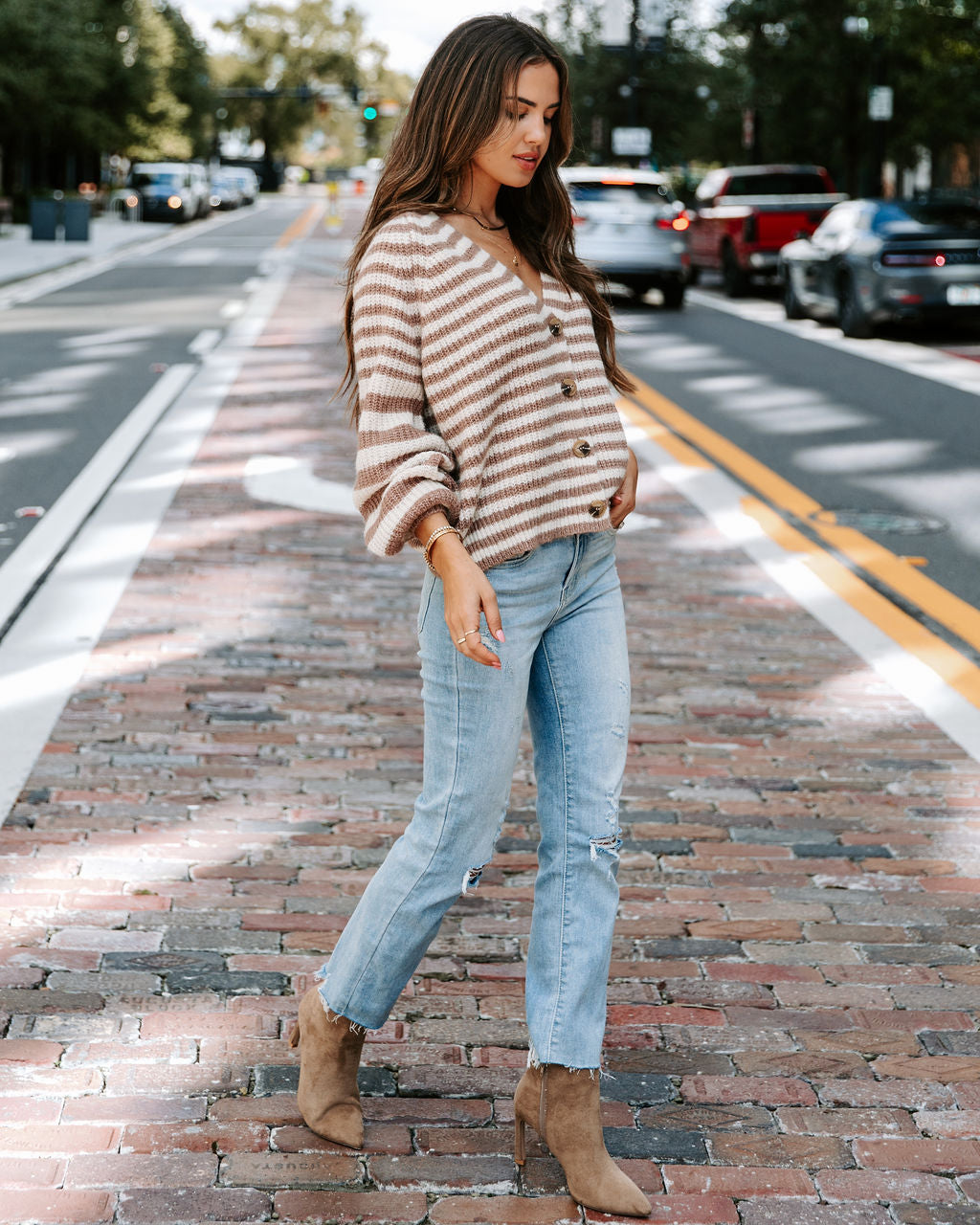 Needed This Badly Striped Knit Cardigan