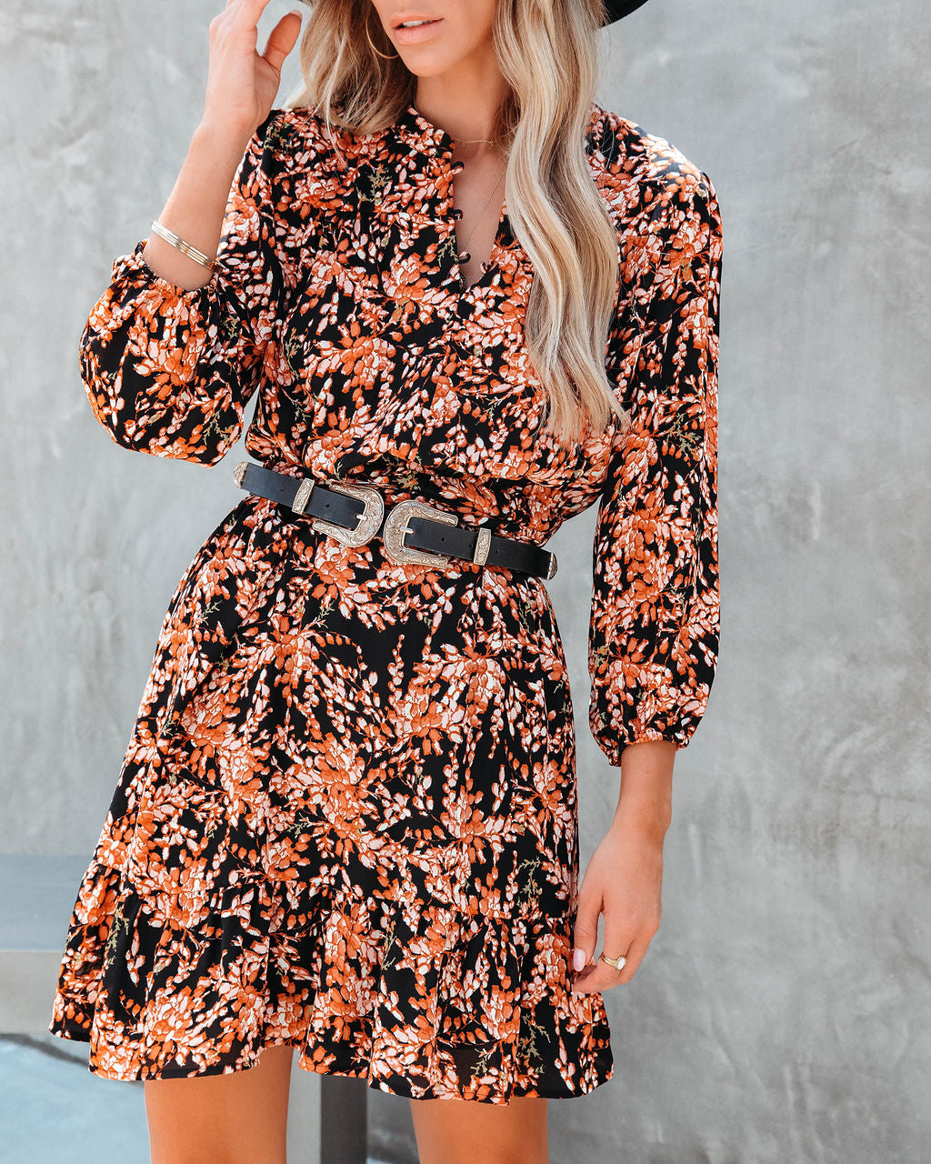 Piper Floral Ruffle Mini Dress