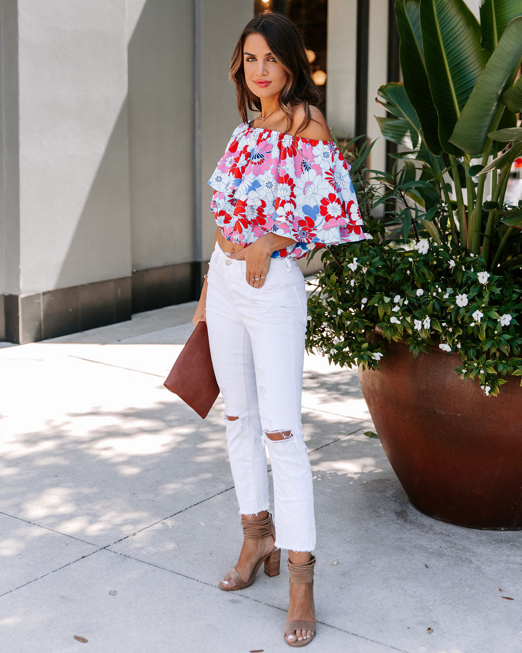 Illustrator Floral Off The Shoulder Top - FINAL SALE