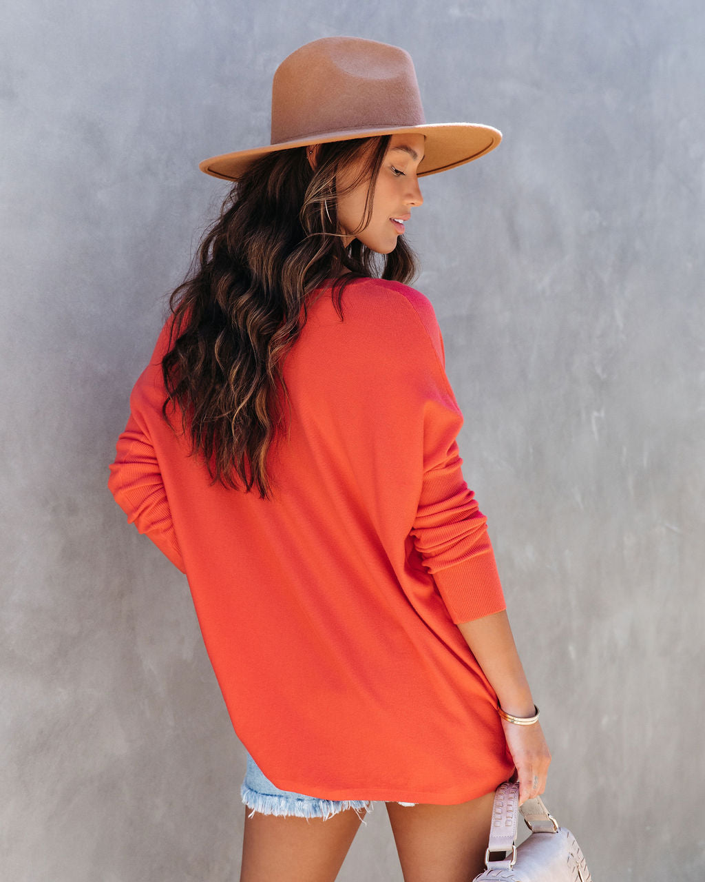 Rina Knit Sweater - Coral - SALE