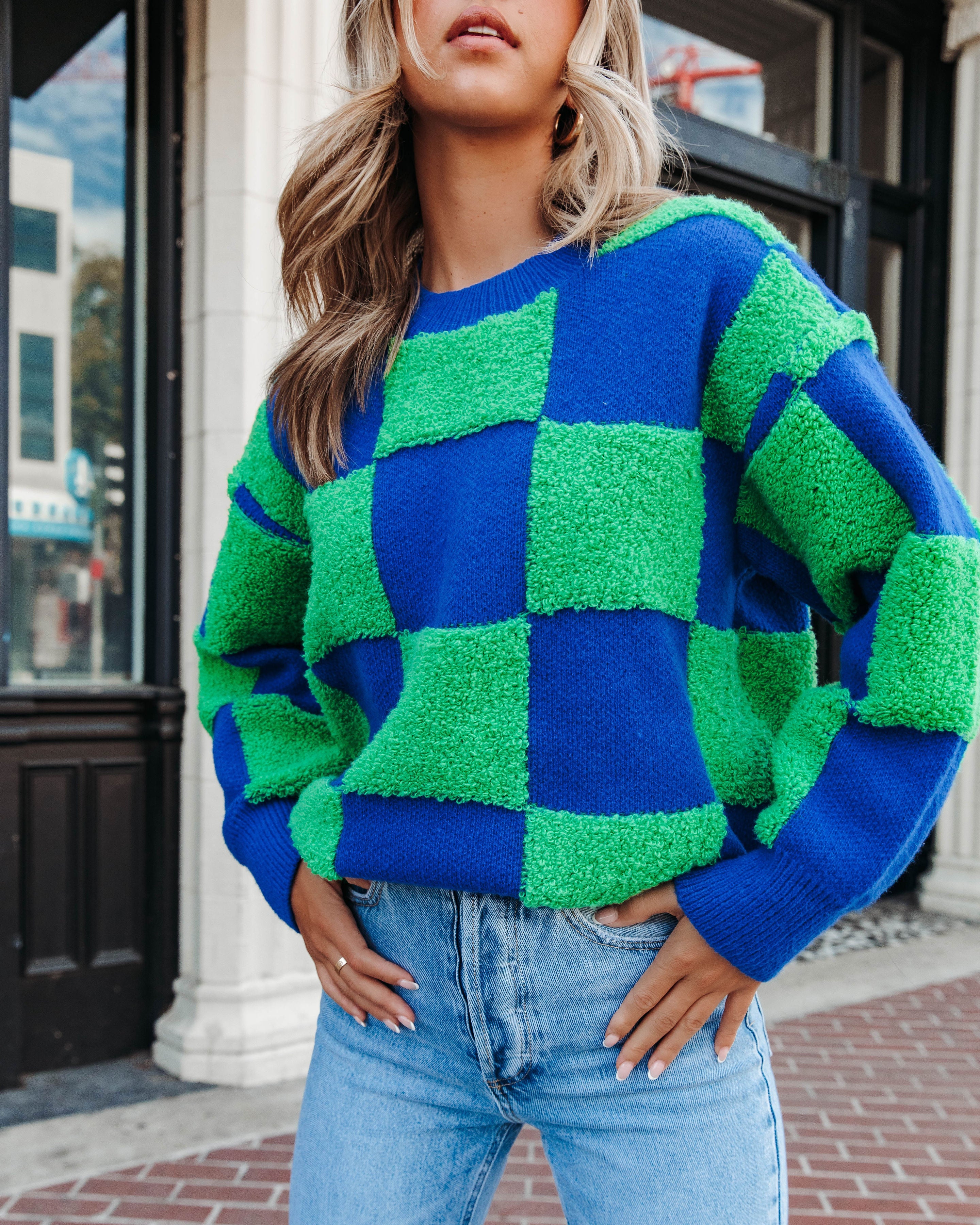 Not Like It Seems Textured Knit Pullover Sweater