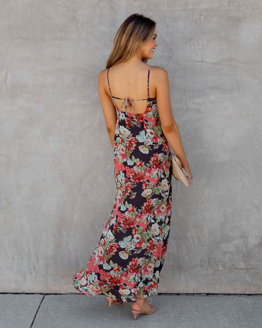 Escamilla Satin Ruffle Maxi Dress - FINAL SALE