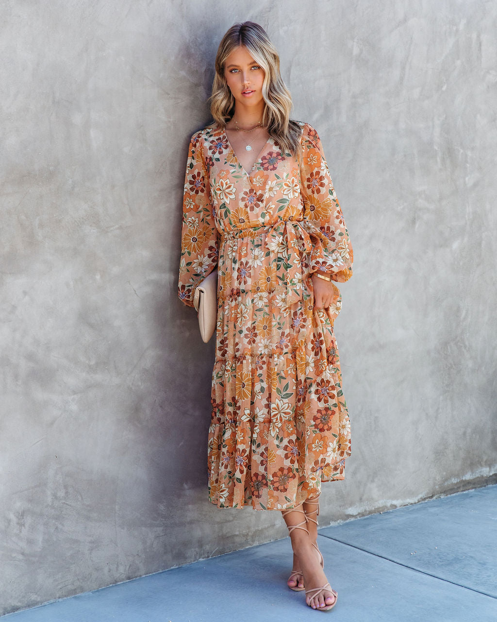 Bardot Floral Chiffon Maxi Dress