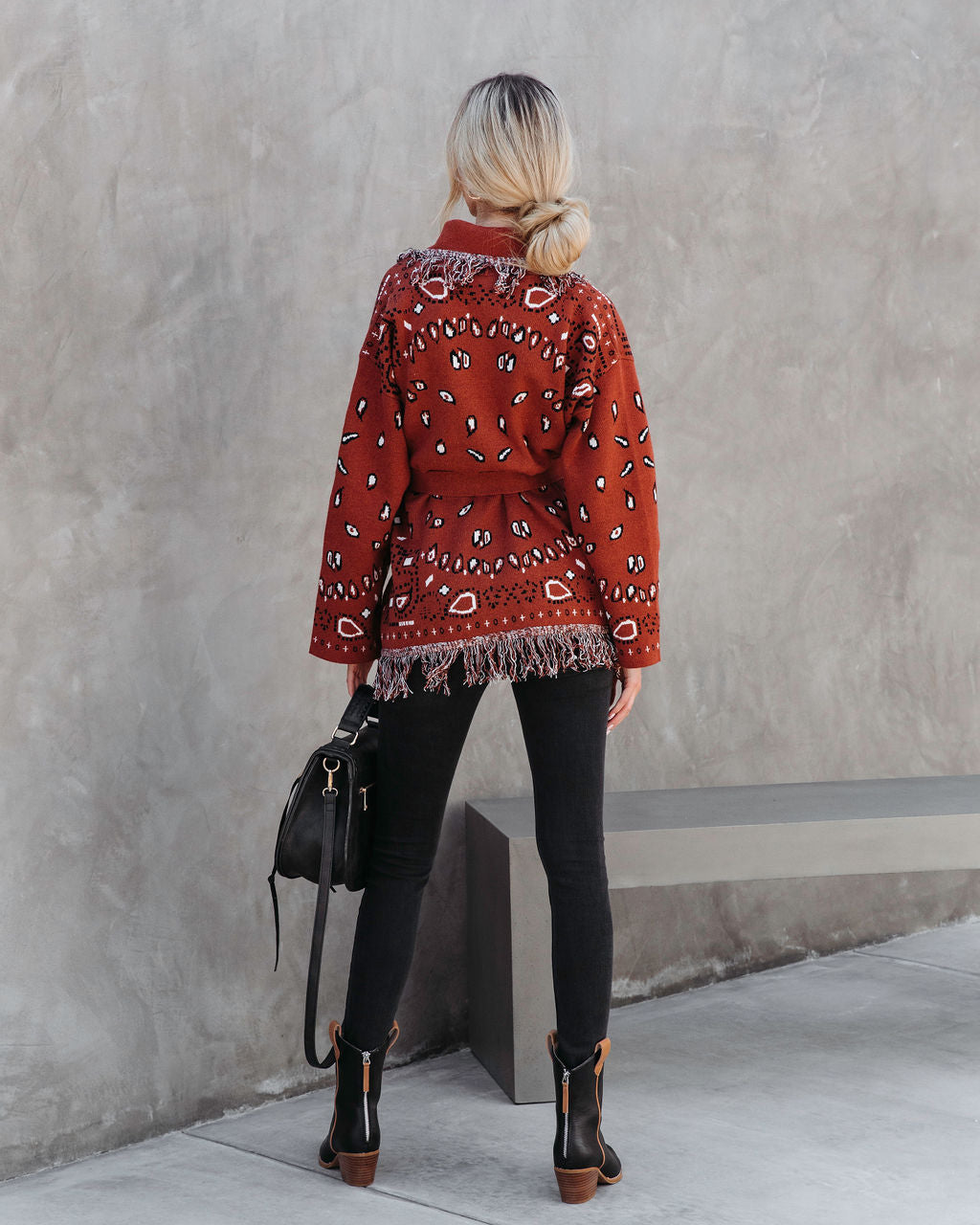 Western Adventures Bandana Fringe Cardigan
