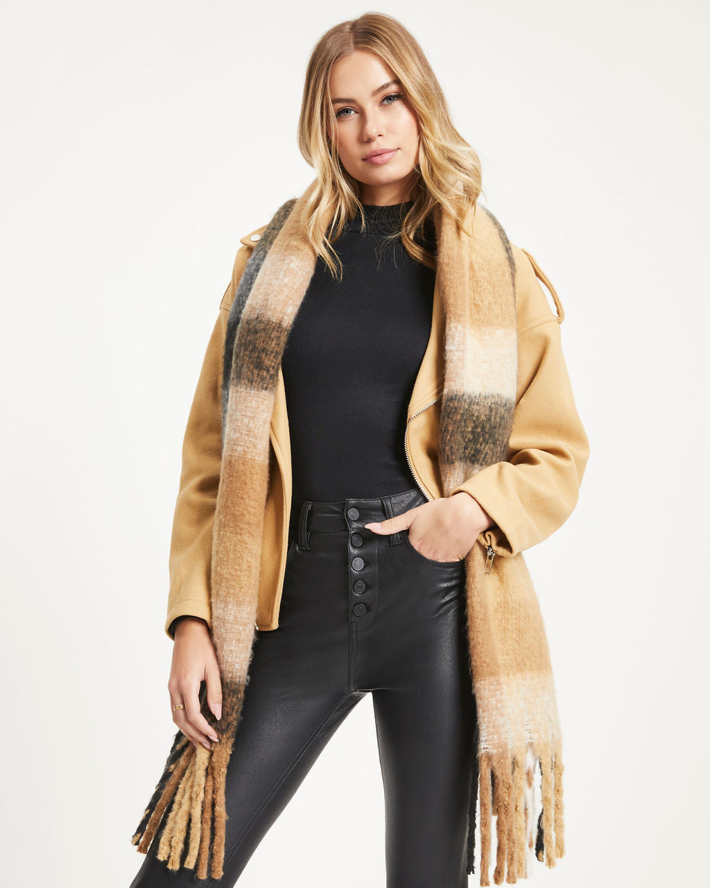 City Vacay Plaid Scarf