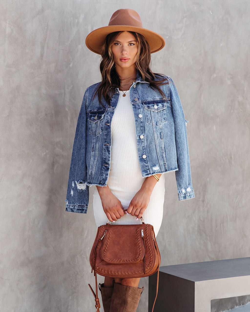 Alley Cotton Ribbed Mini Dress - Ivory