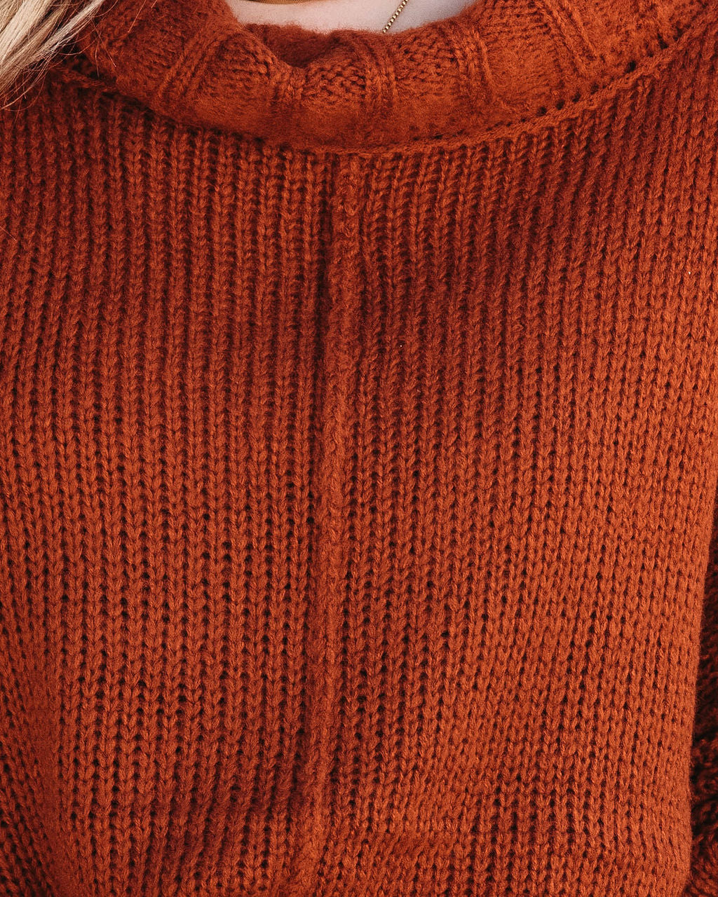 Sanderson Knit Turtleneck Pullover Sweater - Rust - SALE