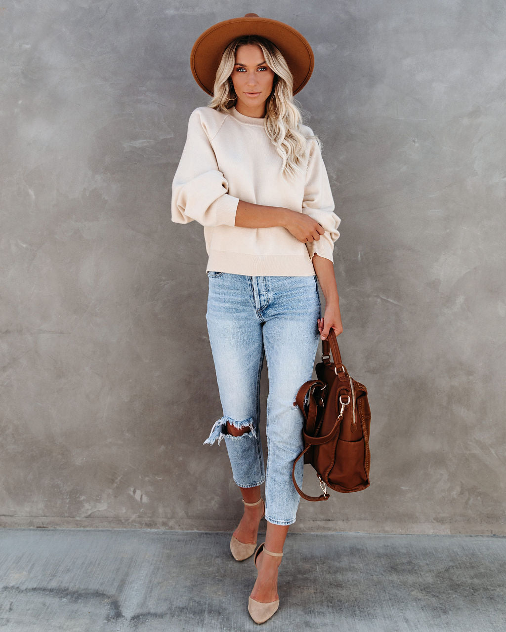 Campfire Knit Sweater - Natural