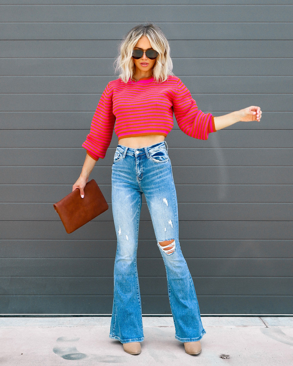 Halsey Knit Striped Pullover Sweater - SALE