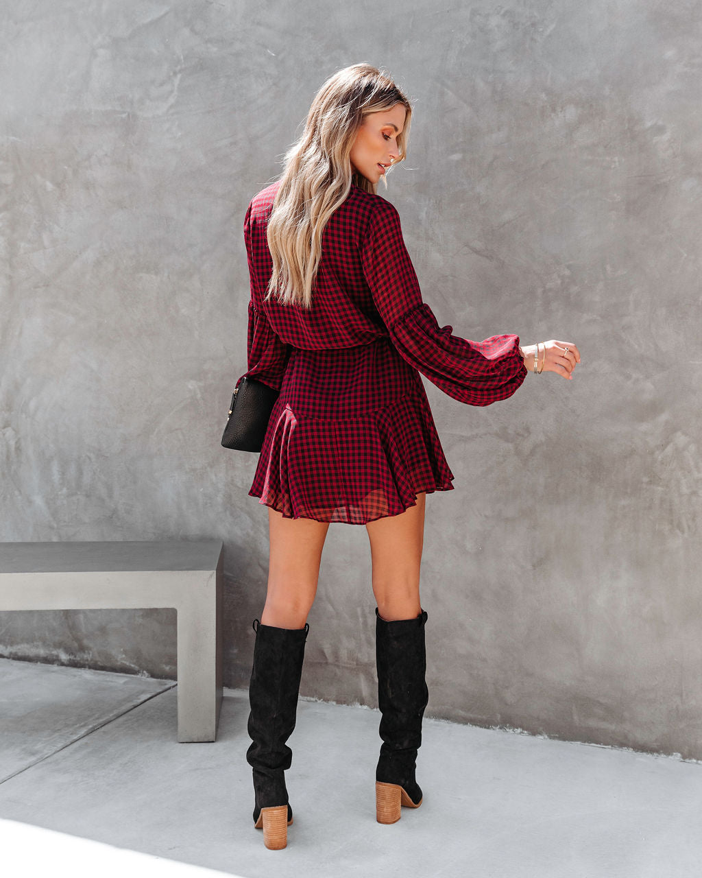 Manchester Adjustable Balloon Sleeve Dress