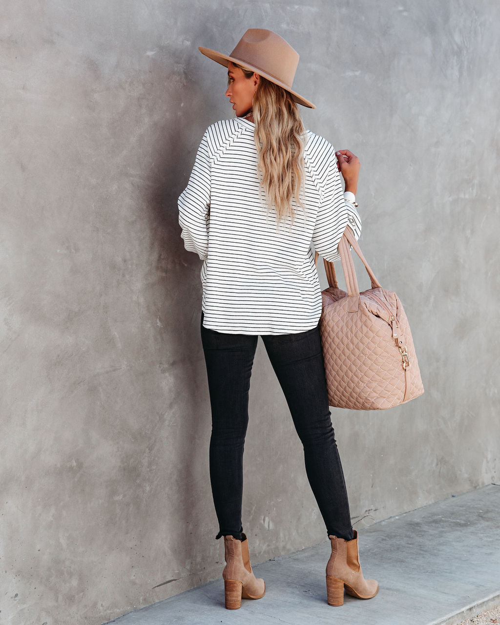 Jacey Cotton Striped Long Sleeve Top