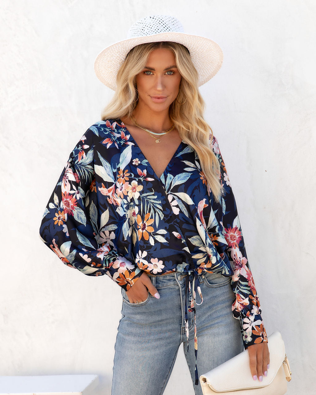 Ellanora Satin Drape Top - FINAL SALE