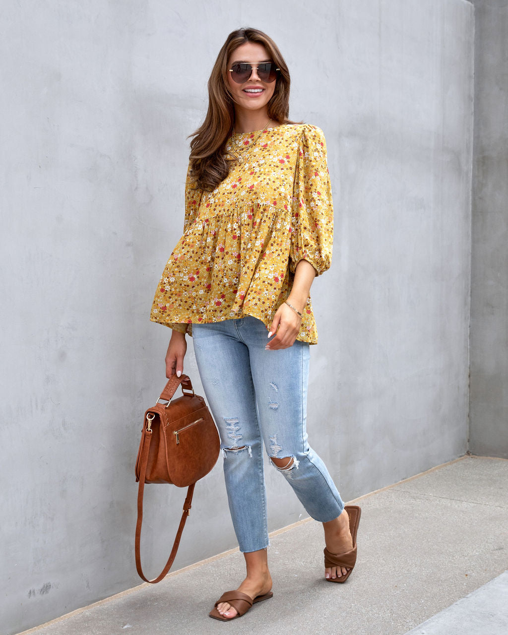 Orchard Adventures Floral Babydoll Top - FINAL SALE