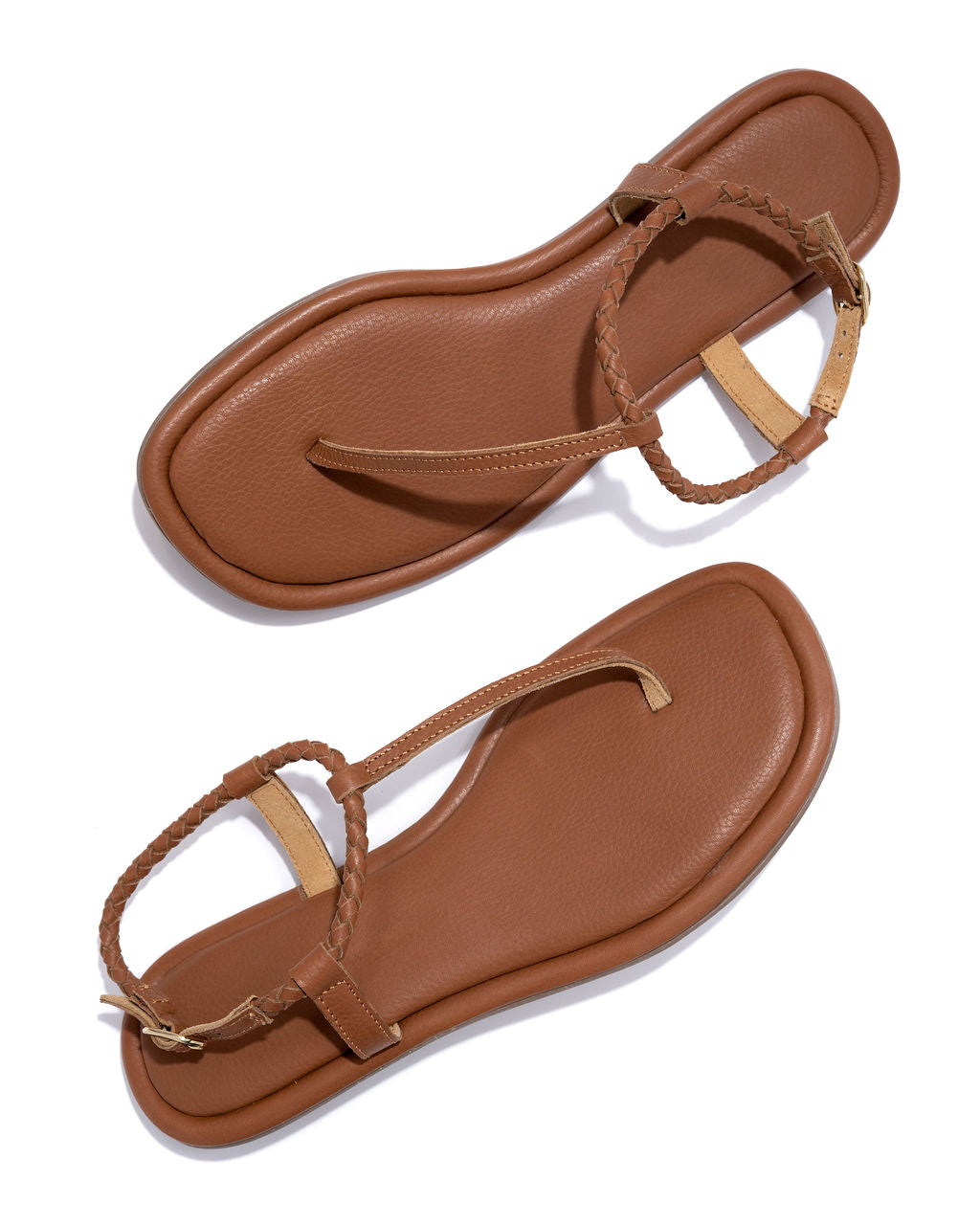 Lively Braided Sandal - Cognac - FINAL SALE