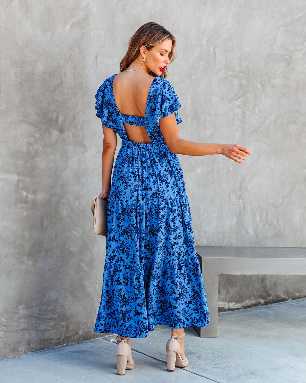 Perfect Pick Pocketed Floral Midi Dress