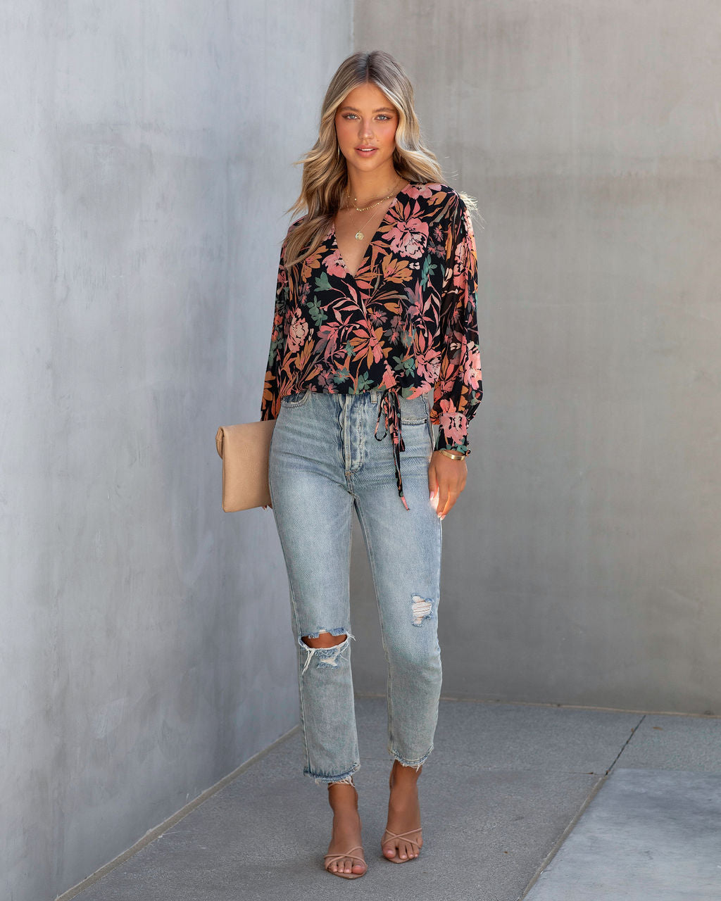 Good Intentions Floral Drape Top - SALE