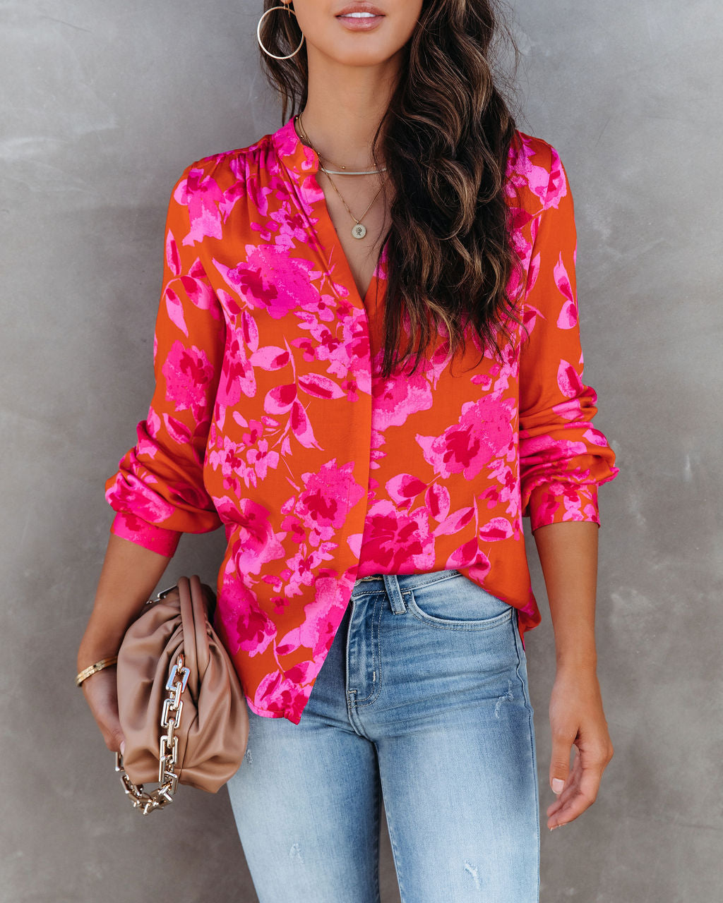 Bibiana Floral Button Down Top