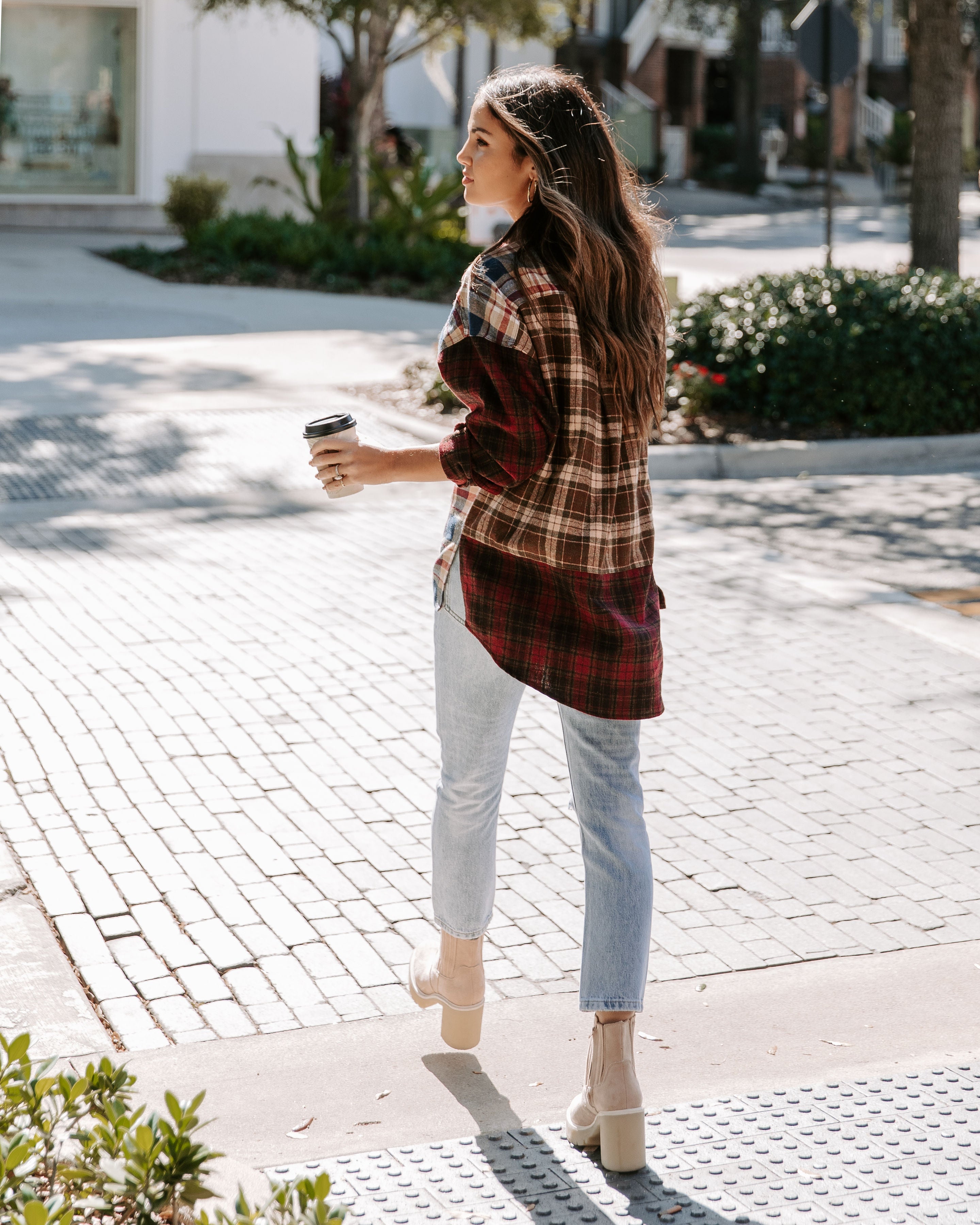 Ashland Plaid Button Down Top