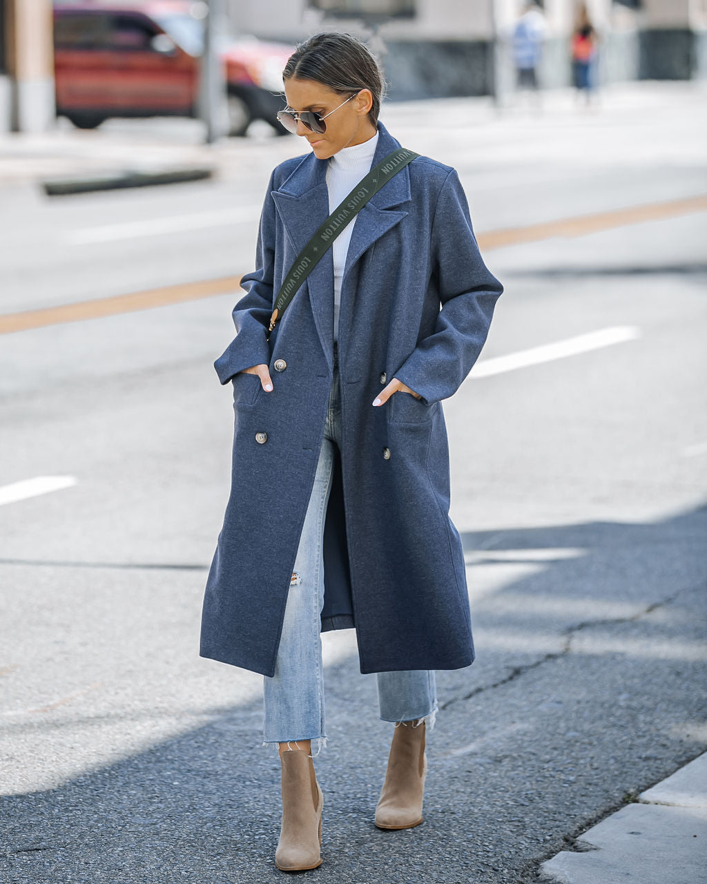 Autumn Necessities Pocketed Coat - Navy