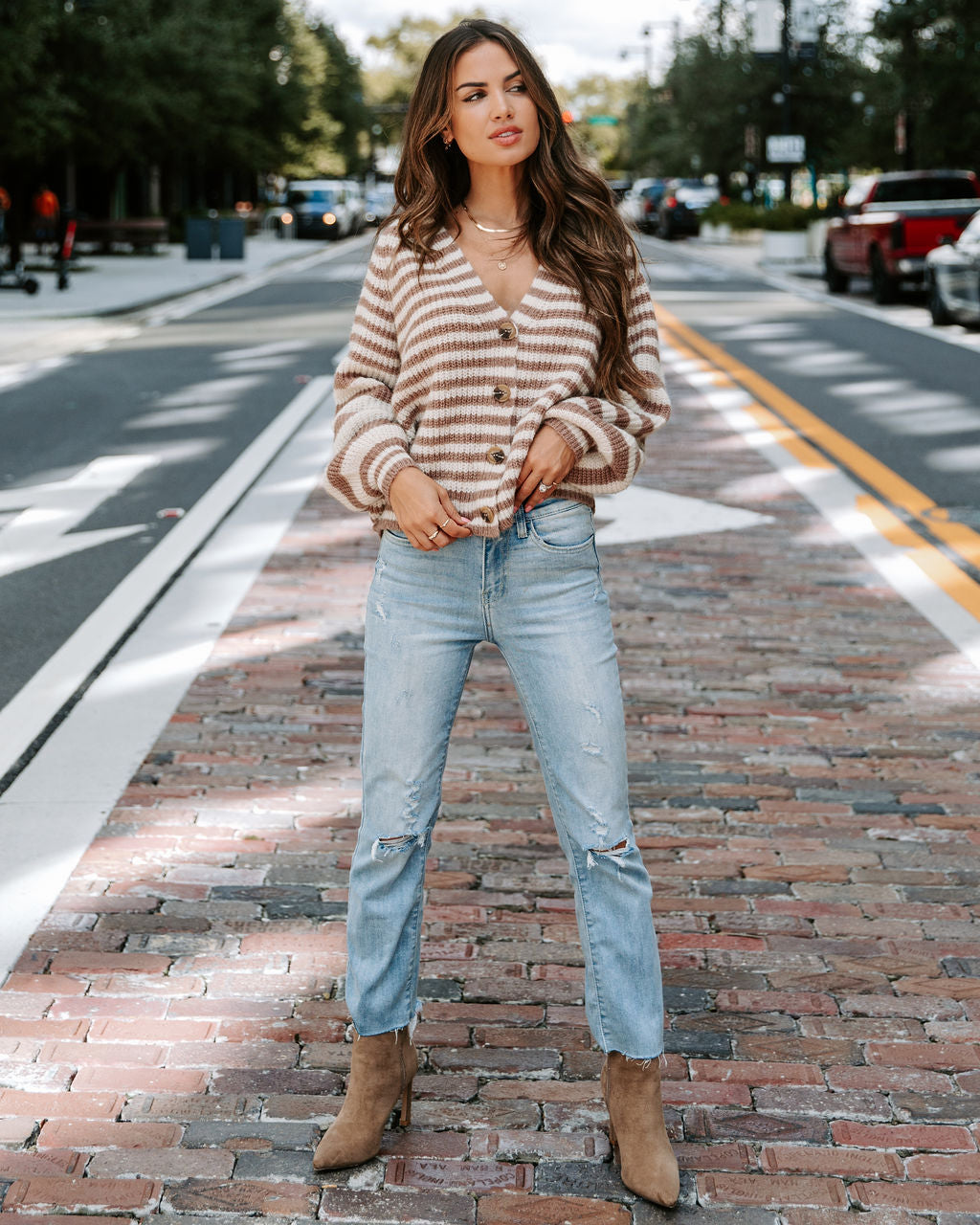 Needed This Badly Striped Knit Cardigan