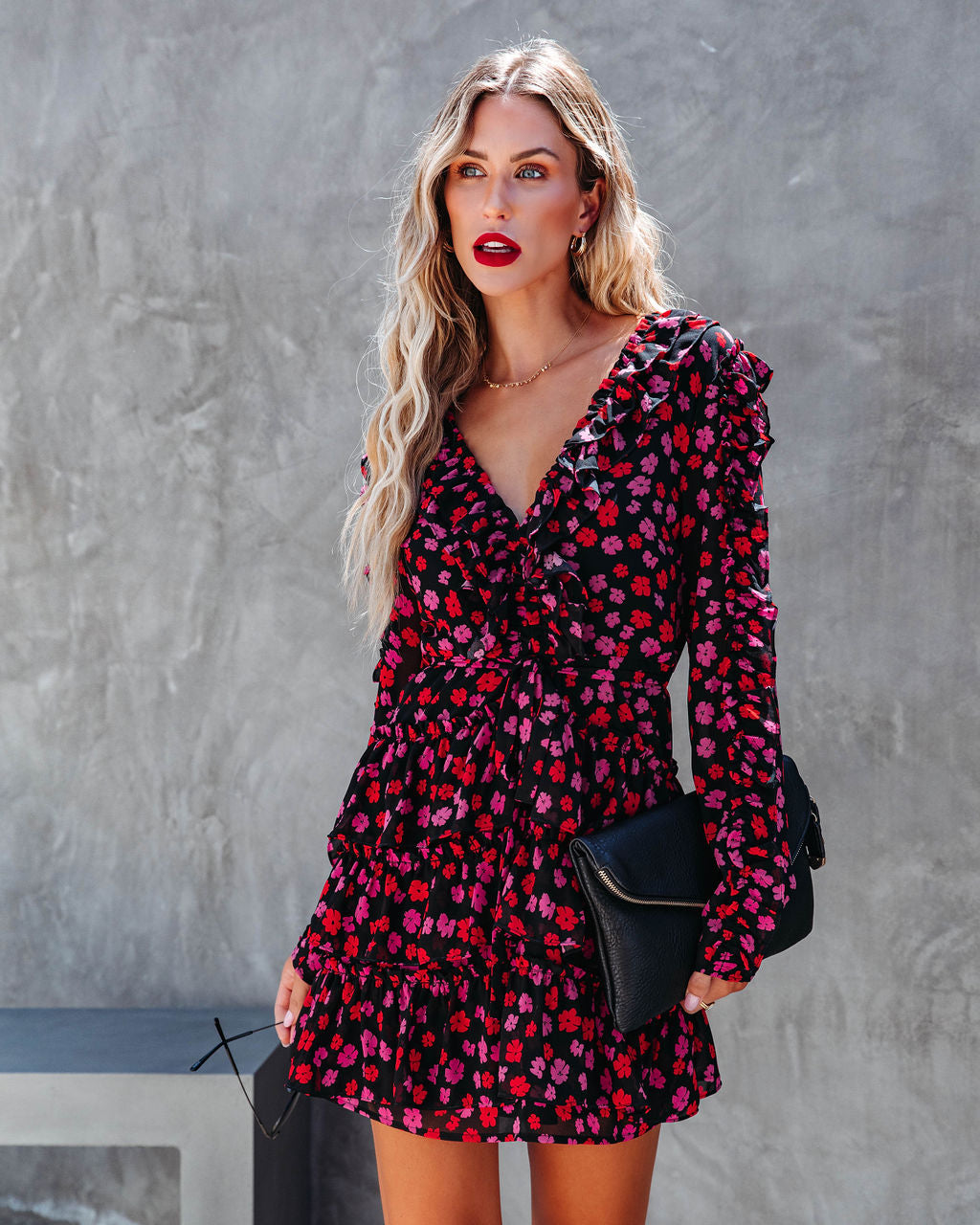 Ambrosia Floral Ruffle Tiered Dress - SALE