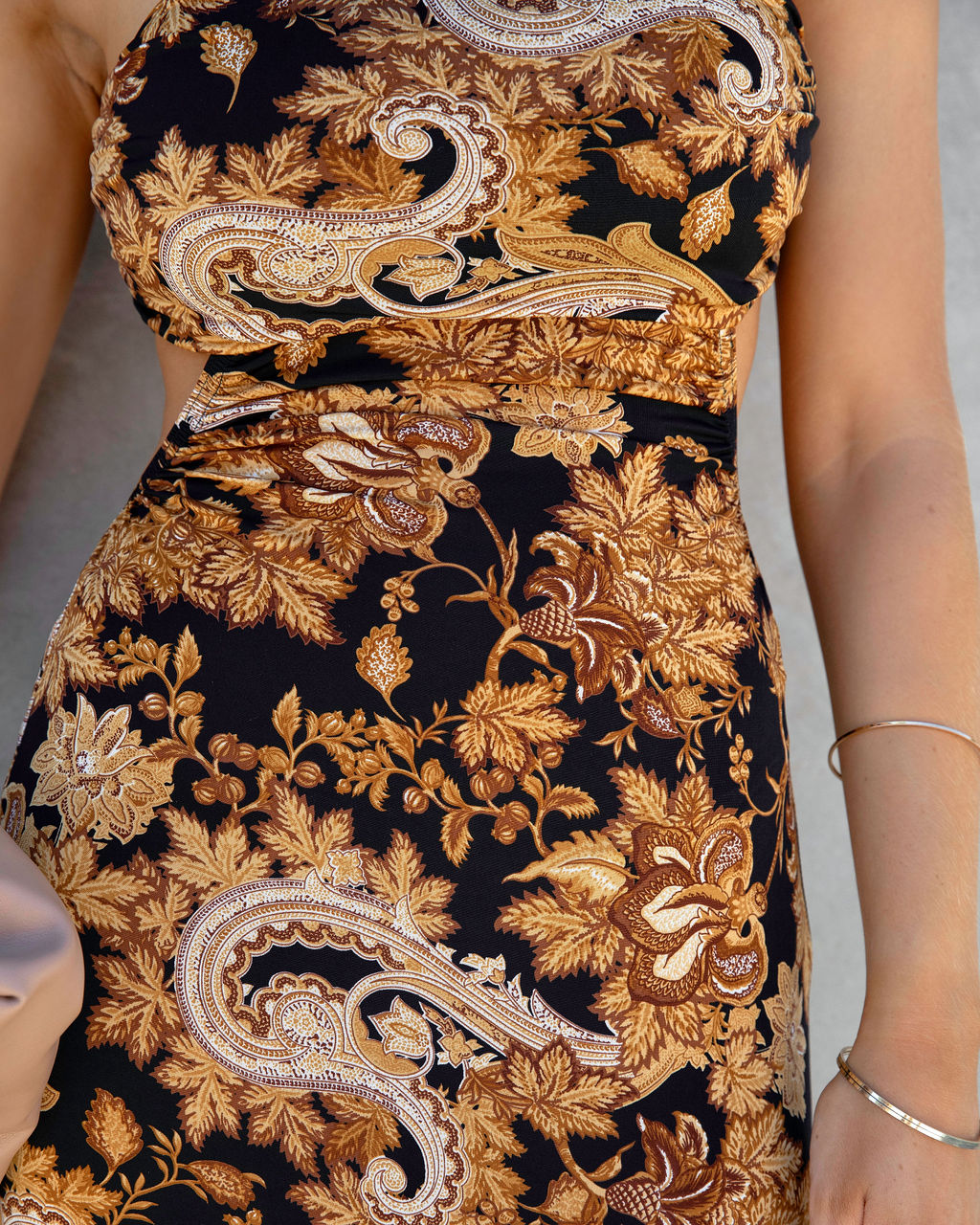 Montenegro Printed Cutout Midi Dress - FINAL SALE