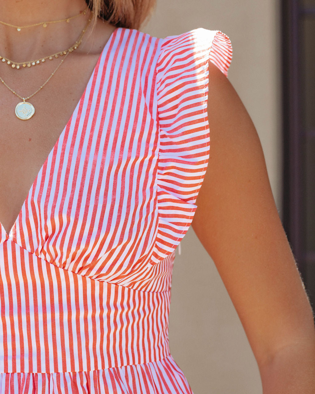 Come On Darling Striped Cotton Peplum Top - SALE