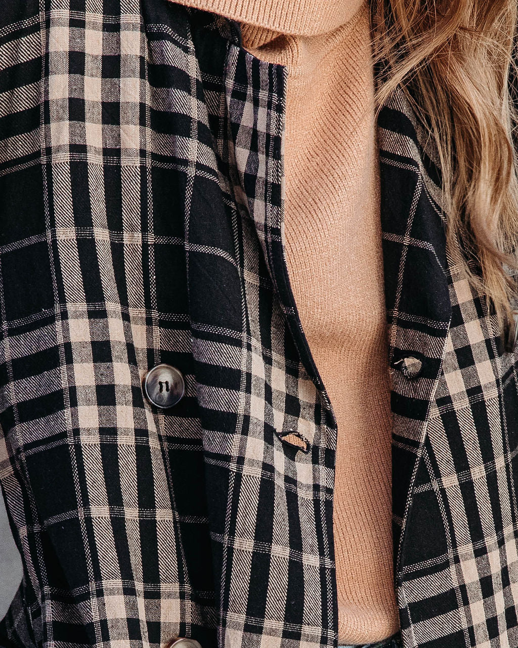Matilda Plaid Lightweight Pocketed Jacket