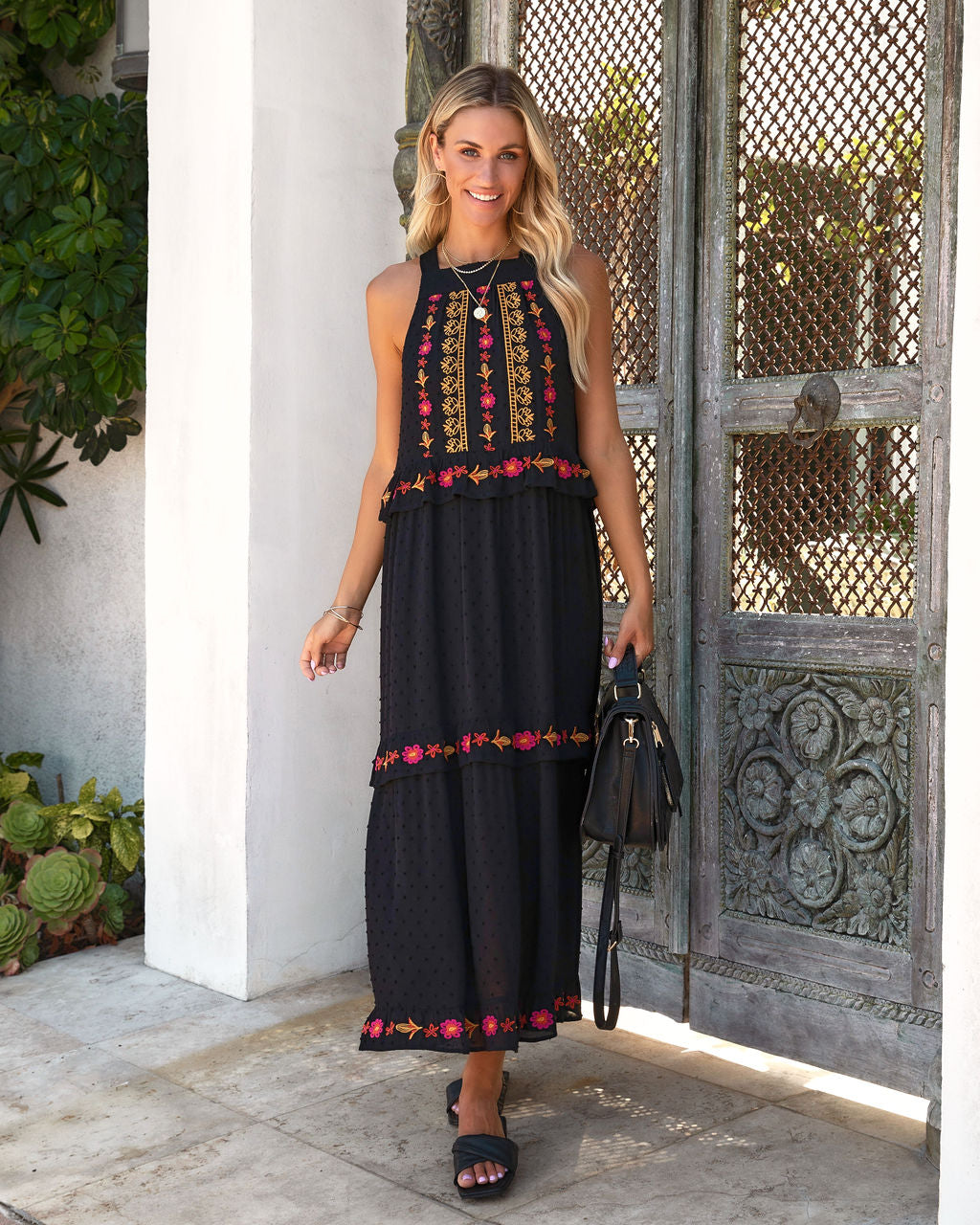 Tenya Floral Embroidered Maxi Dress - FINAL SALE