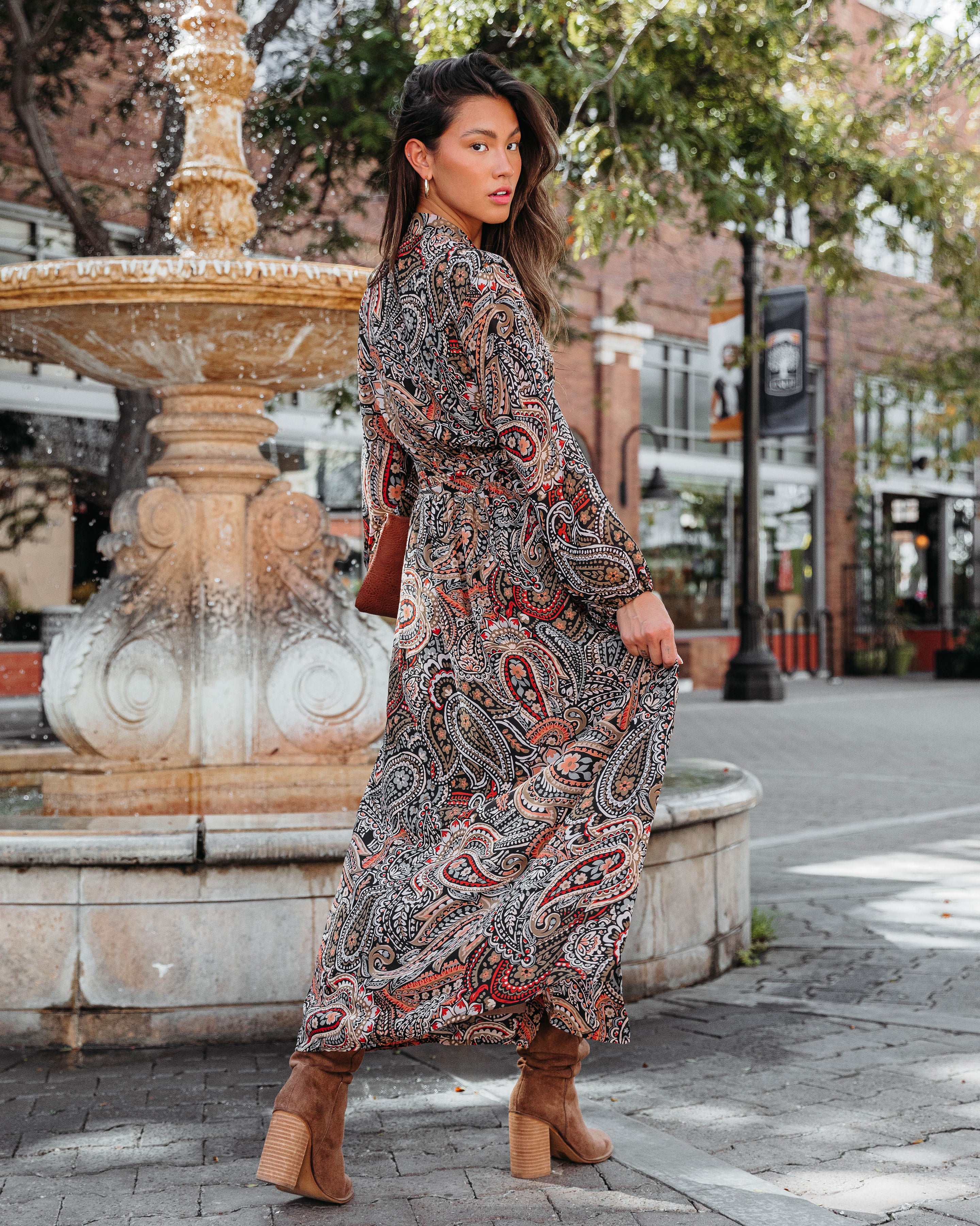 Maxine Printed Wrap Dress