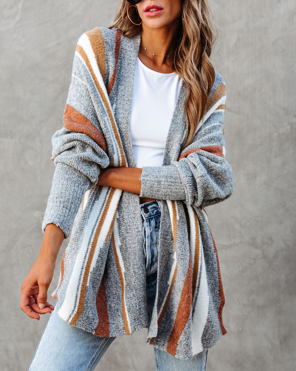Phoenix Pocketed Printed Cardigan