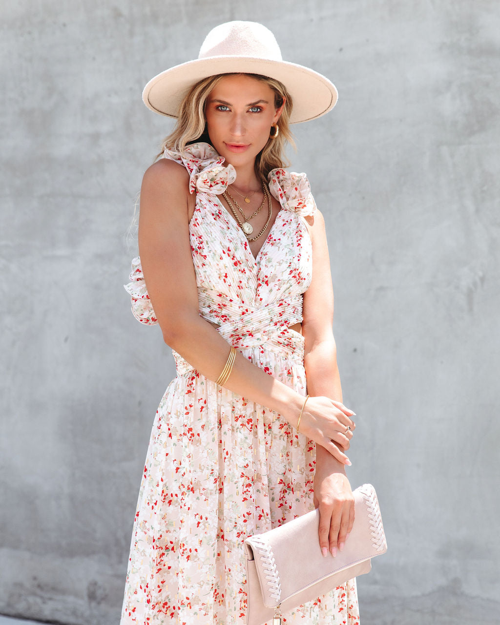Hopelessly Devoted Floral Chiffon Maxi Dress - SALE