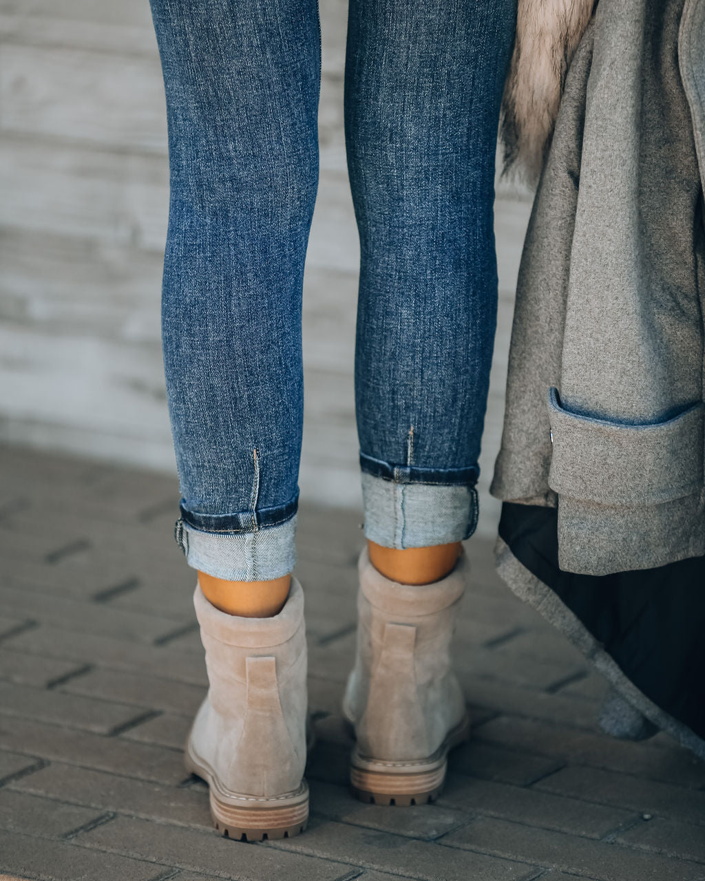 Giselle Faux Suede Lace Up Boot