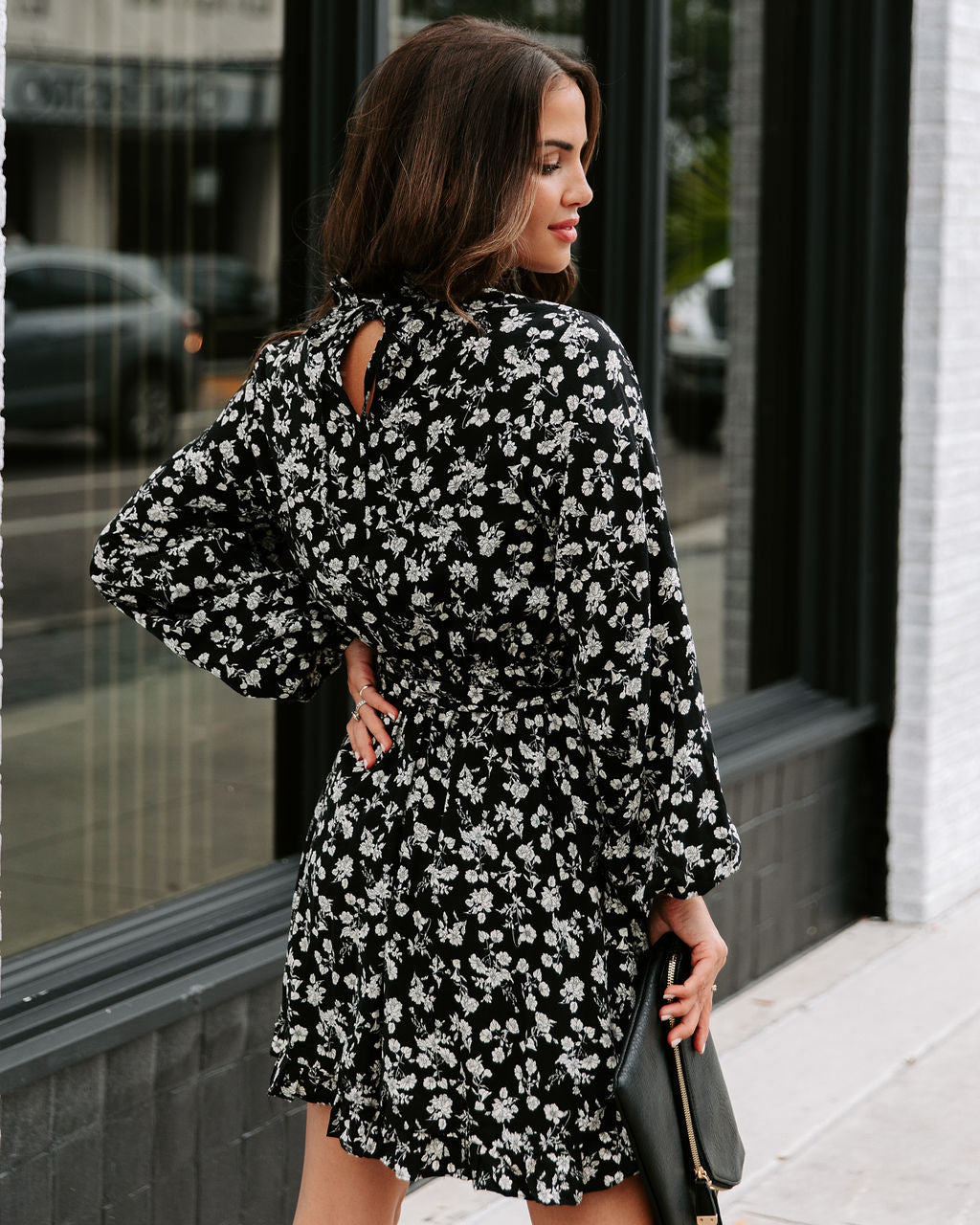 Nadia Floral Balloon Sleeve Dress